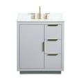thumbnail image 3 of 30 inch single bathroom vanity in grey with backsplash, 3 of 8