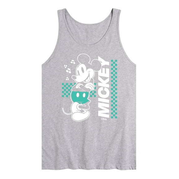 Disney - Mickey & Friends - Mickey Mouse - Checkered Retro Design - Men's Jersey Tank Top