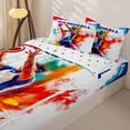 thumbnail image 3 of Erosebridal Watercolor Splash Ink Zipper Twin Comforter Sets with Fitted Sheet and 2 Pillowcases,Handball Sport Gamer Zipper Bedding Set For Boys,Polkadot Reversible,4 Pieces, 3 of 7