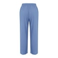 thumbnail image 6 of EDFBUYKRS Female Women Pants Casual Teacher Pants for Women High Waisted Women Linen Casual Pants Summer Wide Leg Loose Drawstring High Waist Wide Leg Pants with Pockets Xxl, 6 of 9