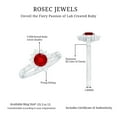 thumbnail image 5 of Rosec Jewels Classic Lab Grown Ruby Engagement Ring with Halo (AAAA Quality Certified) Ruby Diamond Ring - with Jewelry Box, 10K Yellow Gold, US 7.50, 5 of 8