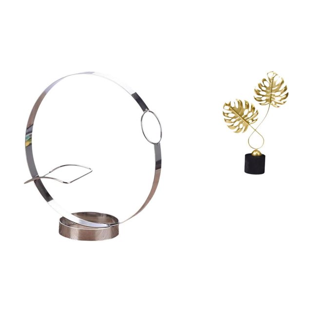 Portabotellas de vino,Soporte para botellas de vino,soporte para botellas de vino,estante de hierro,Decoración de gabinete de vino tinto de regalo de barra de cocina,Estatua de hoja,Estatua de