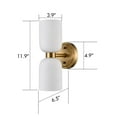 thumbnail image 7 of Claxy 2-Light Gold Wall Sconce with Milk Glass Shade, 7 of 7