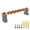 GBK-7.8in, variant on 7.8" Copper Ground Bus Bar Kit with 16 Terminal Positions, UL Material Copper Grounding Busbar with T Posts Insulators