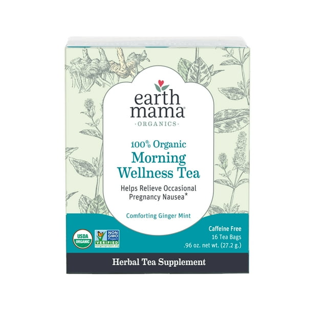 Organic Morning Wellness Tea for Occasional Morning Sickness, 16