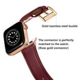 thumbnail image 4 of WFEAGL Genuine Leather Business Replacement Apple Watch Band 38mm 40mm 41mm Wine Red/Rose Gold, 4 of 8