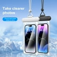 thumbnail image 2 of Pebbuoy Waterproof Phone Pouch with Lanyard Touchscreen Clear Leakproof Universal Beach Kayaking Swimming Floating Cell Phone Dry Bag Case Protector, 2 of 6
