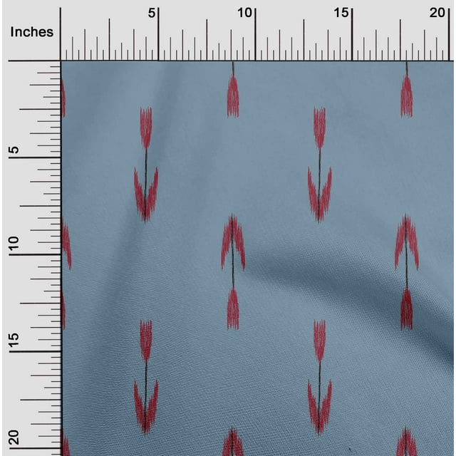 oneOone Cotton Poplin Fabric Arrow Ikat Decor Fabric Printed BTY 42 Inch Wide