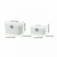 thumbnail image 3 of LAMIRO White Large Empty First Aid Box for Family, Office, Travel 鈥?Portable Emergency Medical Kit Organizer with Handle, Detachable Holder, and Clear Storage Bin (2 Size Options), 3 of 6
