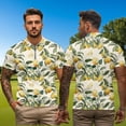 thumbnail image 5 of Binienty Yellow Lemon Matching Couple Golf Shirts Versatile Shirts Couples Matching Outfits Comfortable Dry-Fit Quarter Zip Pullover for Golf Running Sports, 5 of 7