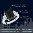 thumbnail image 2 of Gem Stone King 7.30 Cttw Black Onyx 3-Stone Ring for Women in 925 Sterling Silver | Emerald Cut 12X10MM | Trillion 5X5MM | Gemstone December Birthstone | Available in Size 5,6,7,8,9, 2 of 4