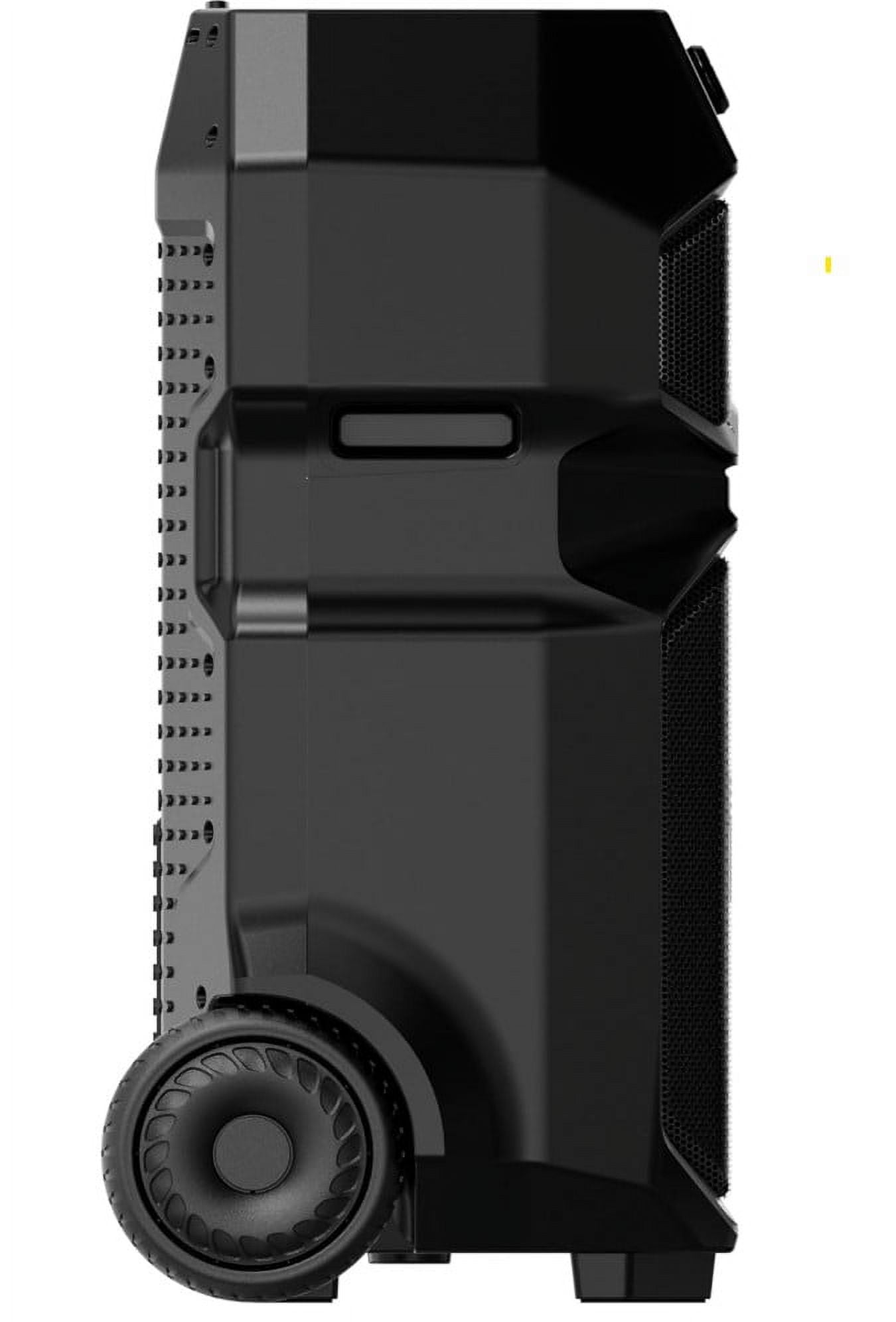 Monster Rockin' Roller X Indoor/Outdoor Portable Bluetooth Speaker | Powerful 1000W, 15” Subwoofer | All Terrain Wheels, Weather Resistant, Dual Mic & Guitar Inputs, TWS Pairing, App Control