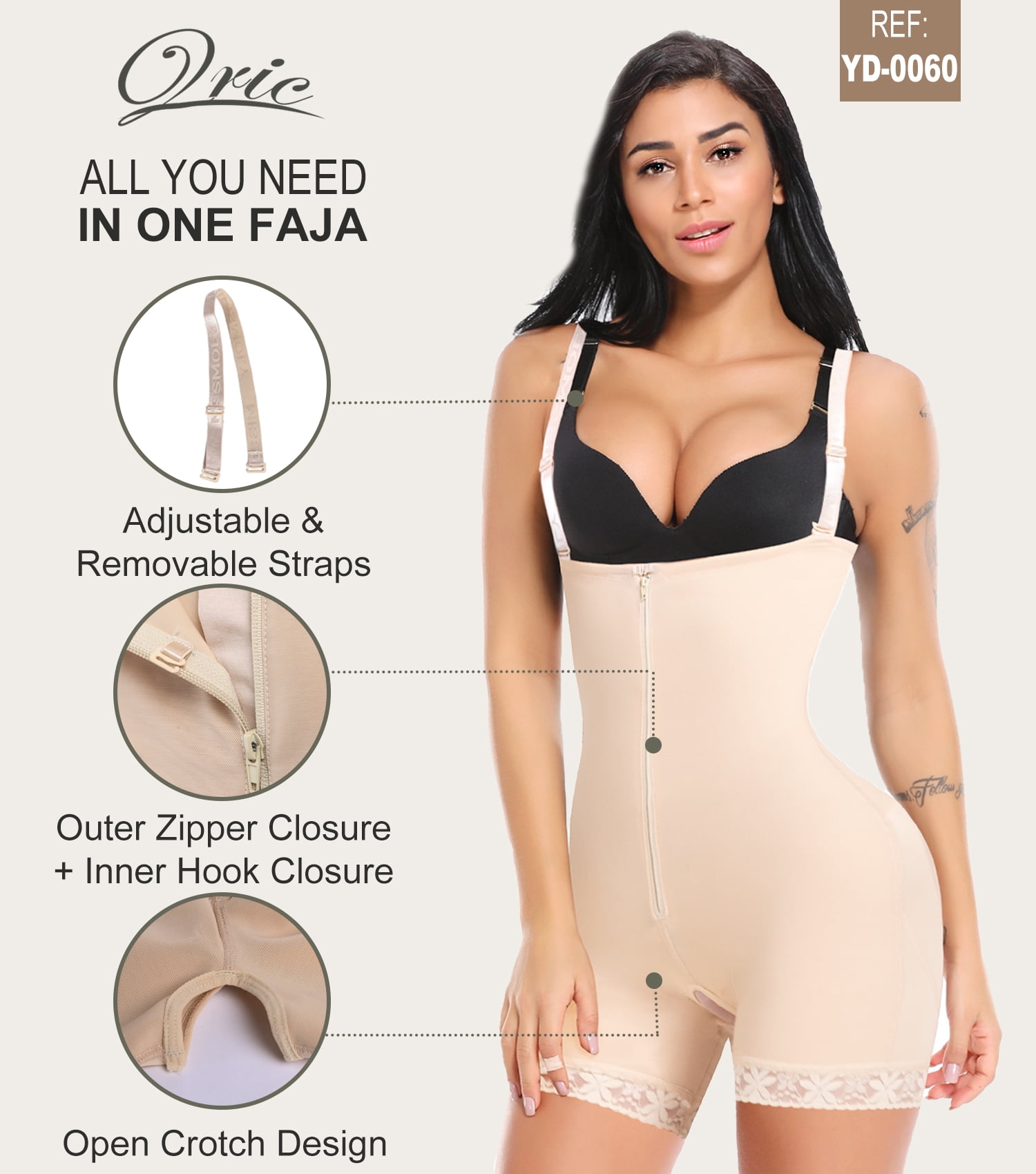 welooc Fajas Colombianas Reductoras Y Moldeadoras Full Girdles Waist Trainer  Bodysuit Body Shaper Shapewear Compression Garment For Women at   Women's Clothing store