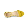 thumbnail image 5 of BLISSFUL STEP Women's Shoes Ankle Strap Block Heel Buckle Open Toe Sandals Yellow 7.5, 5 of 8
