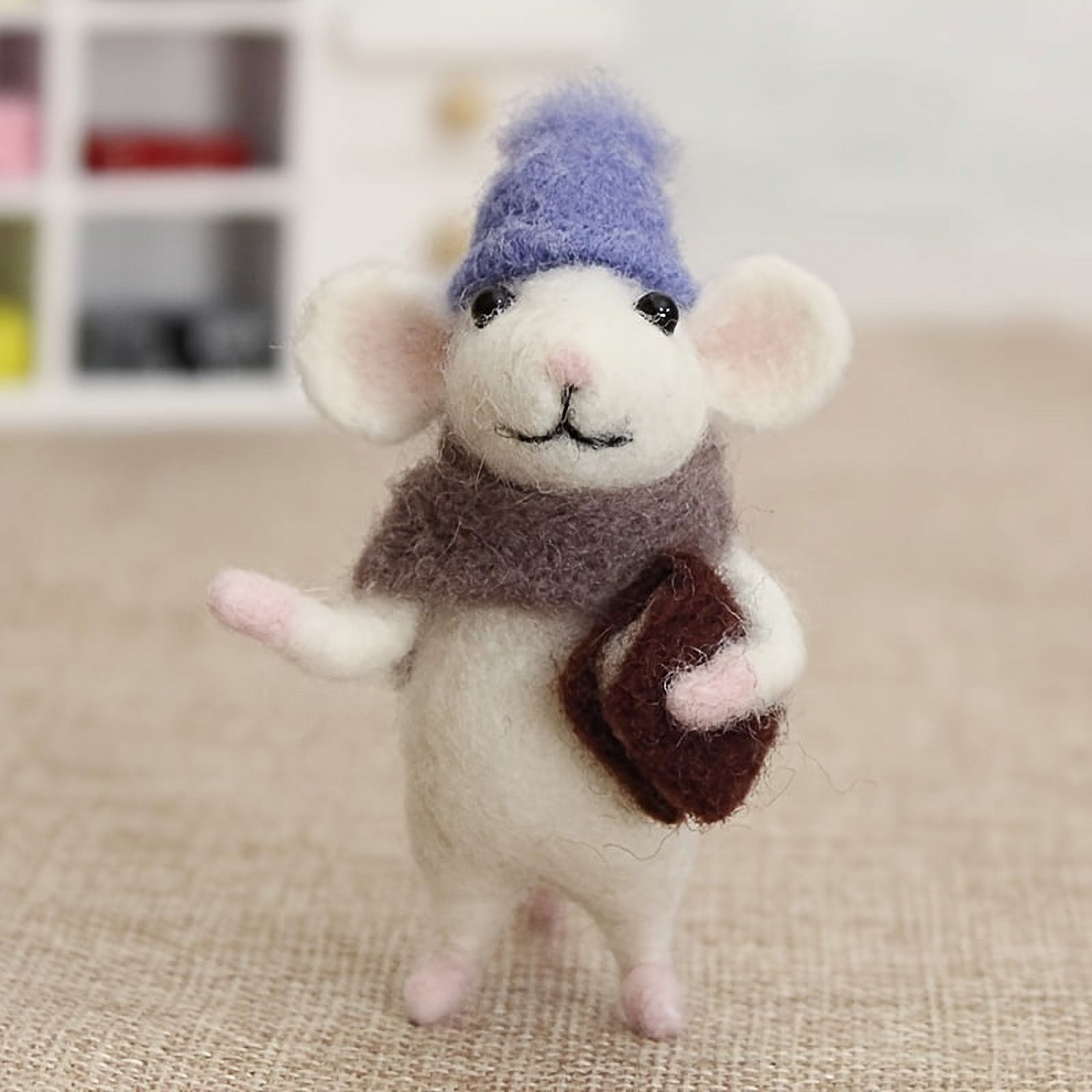 Learn Needle Felting: Cute Teacher Mouse Starter Kit for Beginners ...