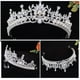 thumbnail image 5 of KAKOWELY Tiara de boda, diadema de novia con diamantes de imitación, tocado de boda, corona de boda, 5 of 5