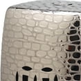 thumbnail image 3 of Safavieh Jasmine Scaled Indoor/Outdoor Garden Patio Stool, Silver, 3 of 4