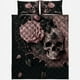 thumbnail image 2 of Rosas y calavera - Juego de edredón personalizado calavera, 2 of 6