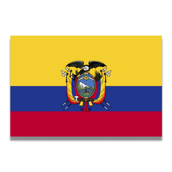 Magnet Me Up Ecuador Ecuadorian Flag Vinyl Automotive Magnet Decal, 4x6 Inches