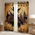 thumbnail image 2 of jejeloiu Jungle Deer Fish Black Out Curtains,Fishing And Hunting Curtains Pack of 2 (42x63 Each) For Girls Boys, 2 of 6