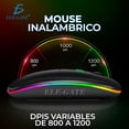 thumbnail image 4 of Mouse Inalambrico Recargable Rgb Multicolor Silencioso Usb Ele-Gate WXMO.14, 4 of 5