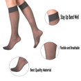 thumbnail image 3 of Women's Sheer Knee High Socks 8-Pack - 15 Denier Ultra Thin Nylon Blend with Non-Slip Top Band - One Size Fits Most, 3 of 4