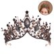thumbnail image 2 of Tiaras y coronas de boda góticas con diamantes de imitación y corona de reina para novia, diadema de cristal hecha a mano para mujer, accesorios para el cabello para bodas, Halloween, ferias,, 2 of 8