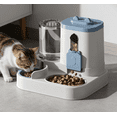 thumbnail image 5 of 2-in-1 Automatic Pet Feeder & Water Dispenser 2L Food 1L Water Large Capacity Gravity Self Feeding Bowl Anti-Overflow Siphon Waterer Easy to Clean for Dogs & Cats Indoor Outdoor Use, 5 of 6