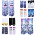 thumbnail image 4 of Cat Ankle Socks Cute 3D Cat Socks 3D Printed Socks 3D Print Low Cut Socks, 4 of 10
