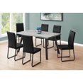 thumbnail image 1 of Monarch Specialties Dining Table, 60" Rectangular, Kitchen, Dining Room, Metal, Laminate, Grey, Black, Contemporary, Modern, 1 of 4
