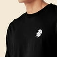 thumbnail image 5 of Dalix Ghost Embroidered Long Sleeve Tee Lightweight Soft Cotton Shirt Mens in Black 2XL XX-Large, 5 of 5