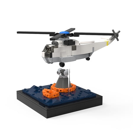 Apollo Recovery Mission Helicopter Building Block Kit Space Probe Saturn V Spacecraft Vehicle Brick Model DIY Kid Toy Gift