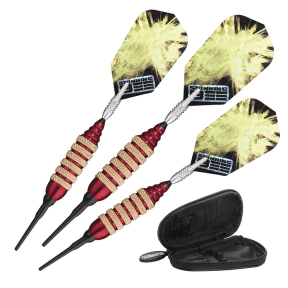Ergode Spinning Bee Soft Tip Darts - Compact Precision with Knurled Bands, Aluminum Spinning Shafts, and Unique Bee Holographic Flights