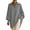 Gray, variant on Women's Oversized Collared Sweater Batwing Long Sleeve Knit Top with Asymmetric Draped Hem Design