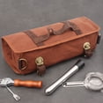 thumbnail image 3 of Yuarrent Bolsa de viaje con múltiples bolsillos para barman, organización cómoda, correa ajustable duradera para exteriores Almacenamiento y organización del hogar Marrón, 3 of 6