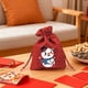 thumbnail image 4 of Bolsas de regalo navideñas de lino | Bolsita navideña con dibujos animados para manzanas y dulces, 4 of 7