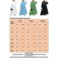 thumbnail image 2 of Avamo Women Kaftan Button Down Maxi Dresses Plain Casual Ruffle Shirt Dress Long Sleeve Lapel Solid Color Party Dress Black XXXL, 2 of 3