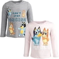 thumbnail image 1 of Camiseta Bluey Big Girls de manga larga, paquete de 2, gris/rosa, talla 10, 1 of 7