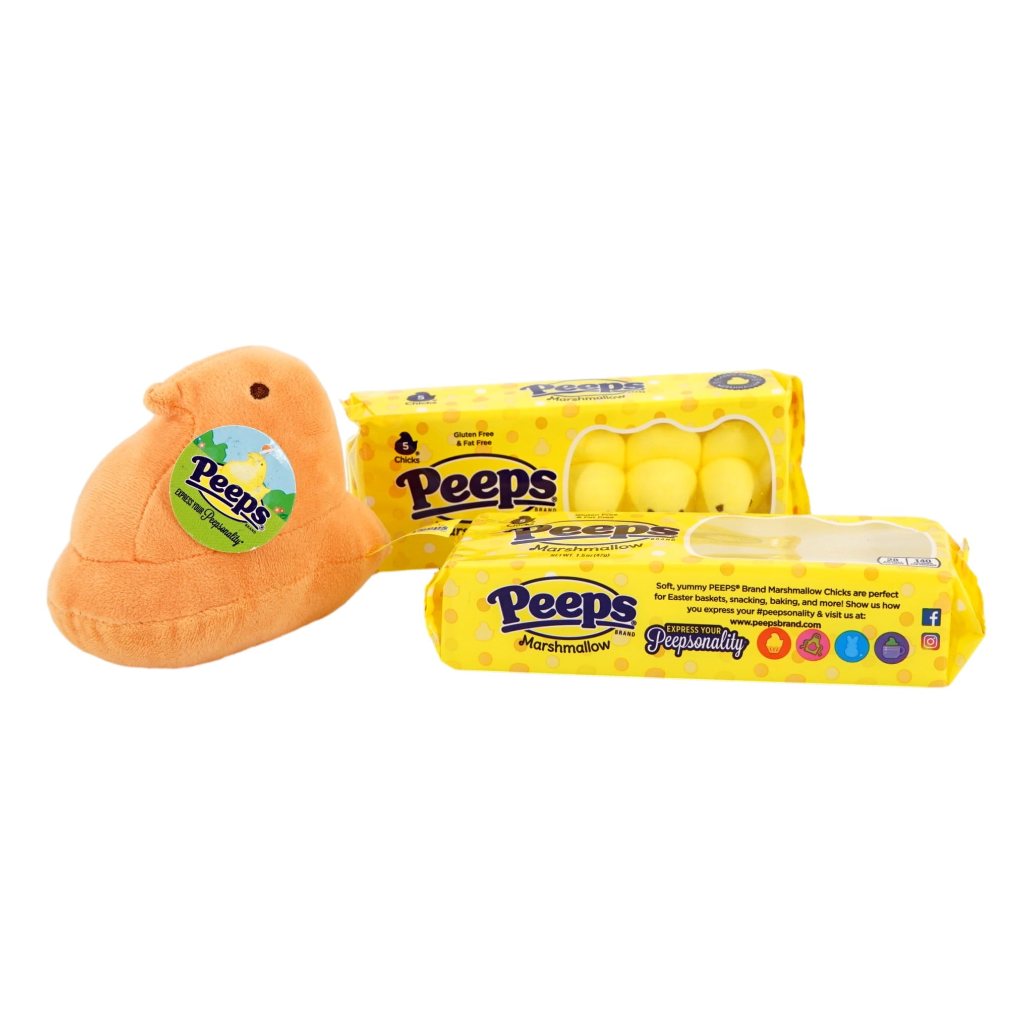 NEW Peeps Marshmallow Orange Chicks Plush New With Tags!