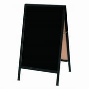 Aarco Products Inc. BA-5SB A-Frame Sidewalk Board Features a Black Porcelain Markerboard and a Black Aluminum Frame. Size 42 in.Hx24 in.W