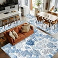 thumbnail image 5 of Navy Blue Coral Area Rugs 3x5 for Living Room, Summer Beach Coastal Ocean Nautical Non Slip Washable Rug Runner, Low Pile Indoor Floor Carpet Mat Bathroom Rugs for Bedroom, Kids Room, 5 of 9