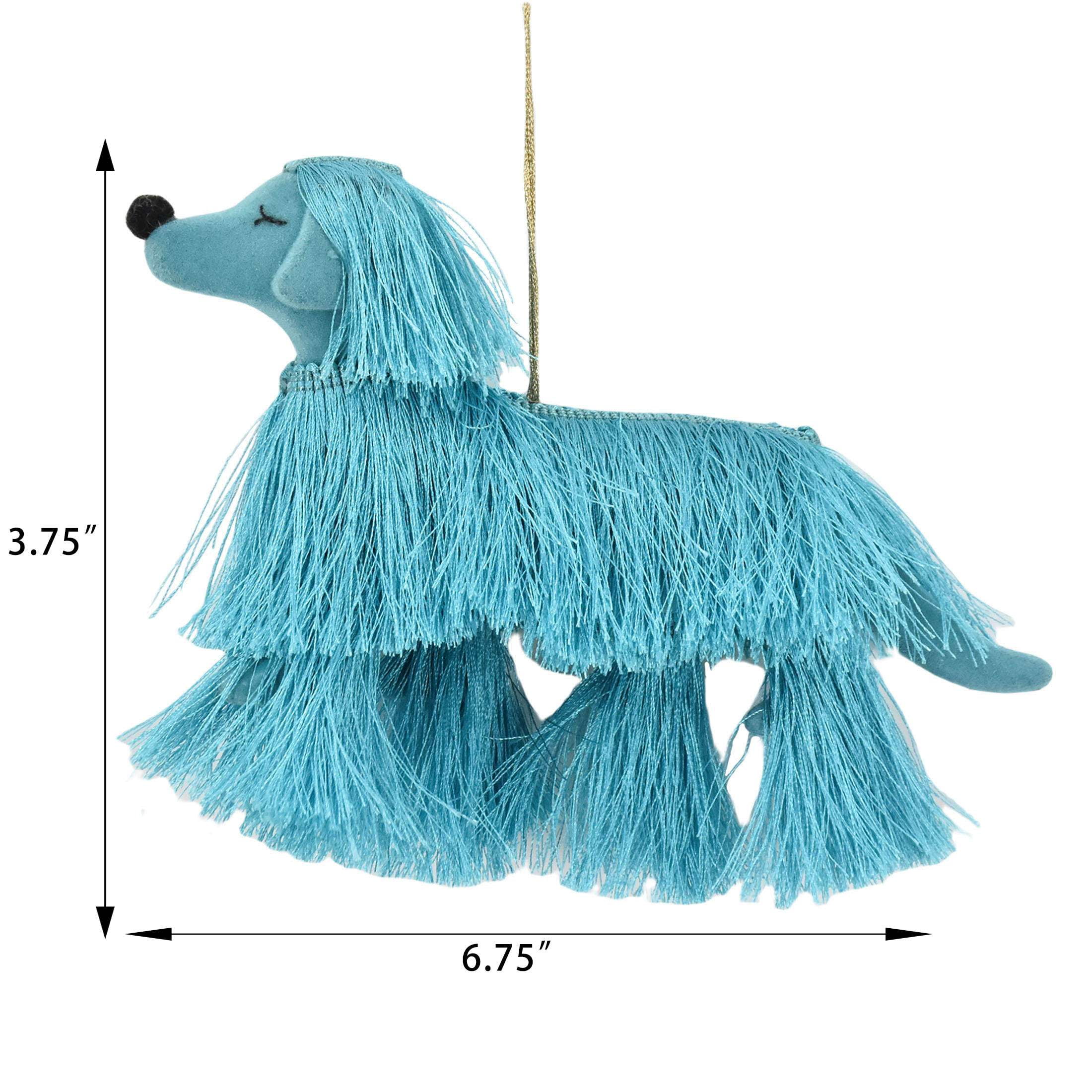 Temps de vacances 1 compter Noël gland chien ornement, bleu Mesure 3.75" de hauteur