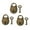 As Shown, variant on Monyance Bolts-clipping 3pcs Vintage Antique Style Mini Bear Head Archaize Padlocks Key Lock with Keys(3 x Bronze Locks and 3 x Keys)(0.83X1.44X0.39Inches)