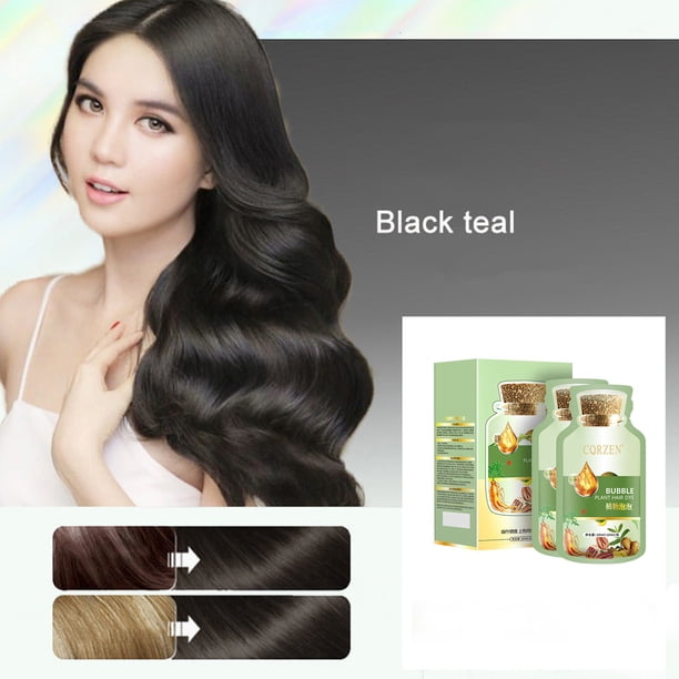 Natural Plant Hair Color Change,A Box of 10 Bags of Bubble Hair