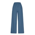 thumbnail image 6 of Women's High Waisted Jeans, Straight Leg Elastic Waist Pull On Jeans, Stretchy Relaxed Fit Denim Pants with Pockets, Fashion Casual Jeans for Daily Wear Blue XXL, 6 of 7