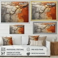 thumbnail image 4 of Designart "Orange Grey Abstract Redwood Tree composition" Modern Floater Framed Wall Art Living Room, 4 of 7