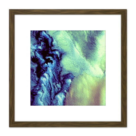 Abstract Clouds Smoke Bright Soft 8X8 Inch Square Wooden Framed Wall Art Print Picture with Mount