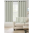 thumbnail image 2 of Fsddascl Sage Green Striped Blackout Curtains for Bedroom/Living Room, Thermal Insulated Kitchen Curtains, Modern Farmhouse Sage Green White Stripes Grommet Darkening Window Treatment 42"x54"x2, 2 of 8