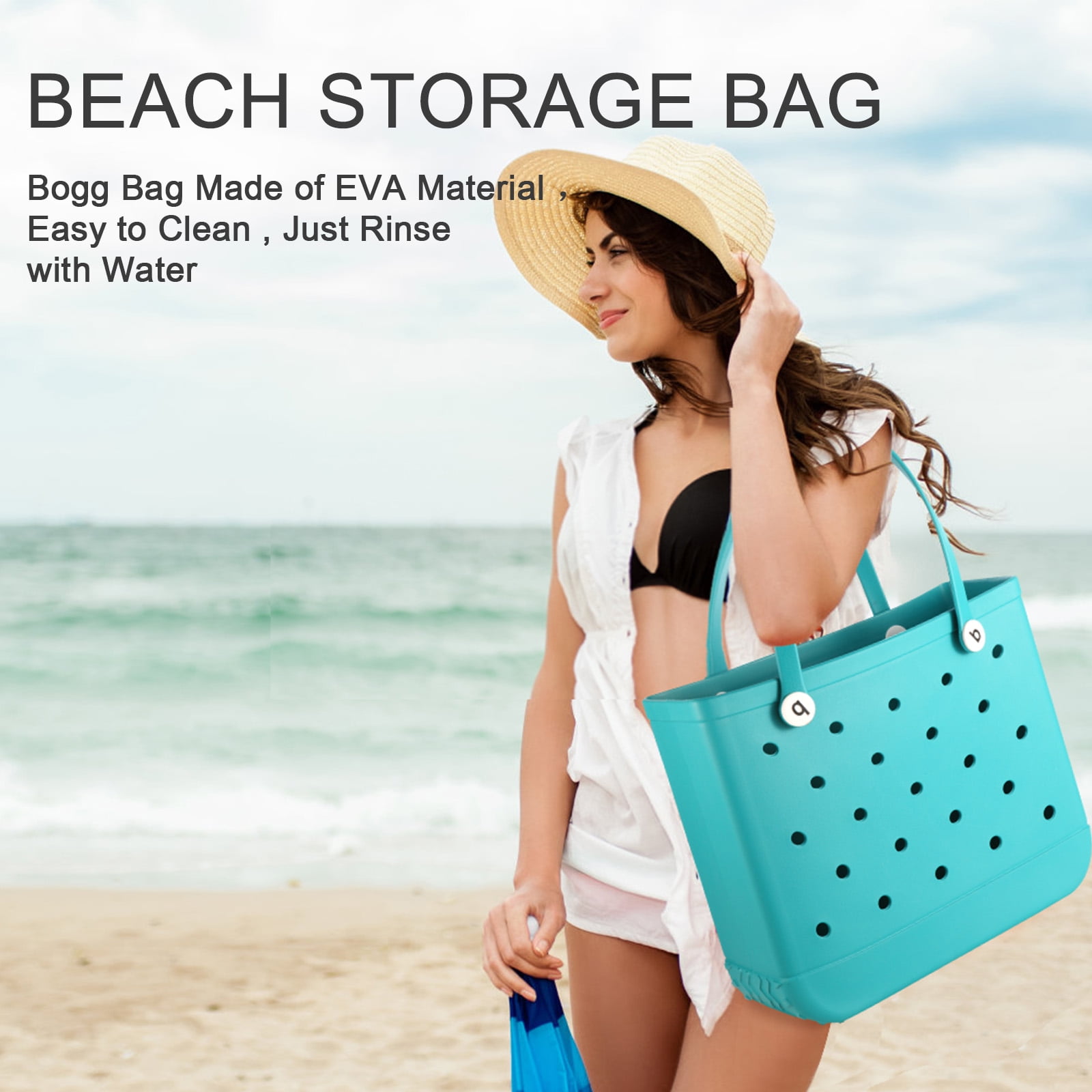 Buy LOVECM Rubber Beach Bag Waterproof Washable Sandproof Tote Bag Outdoor EVA Portable Travel