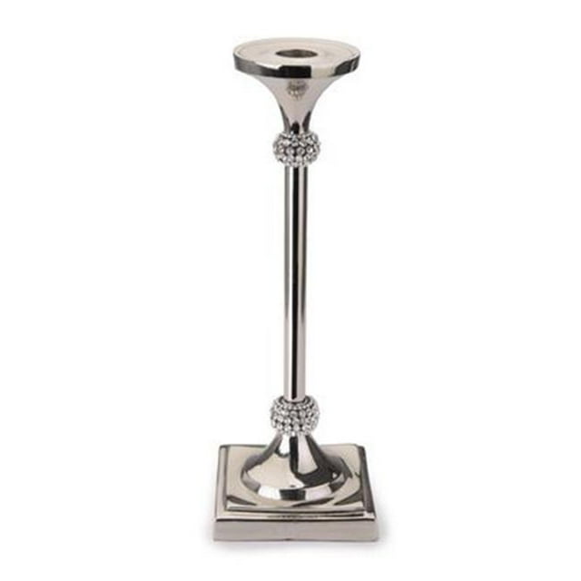 Classic Touch d-cor SDC250 Bougeoir en Acier Inoxydable avec Pierres